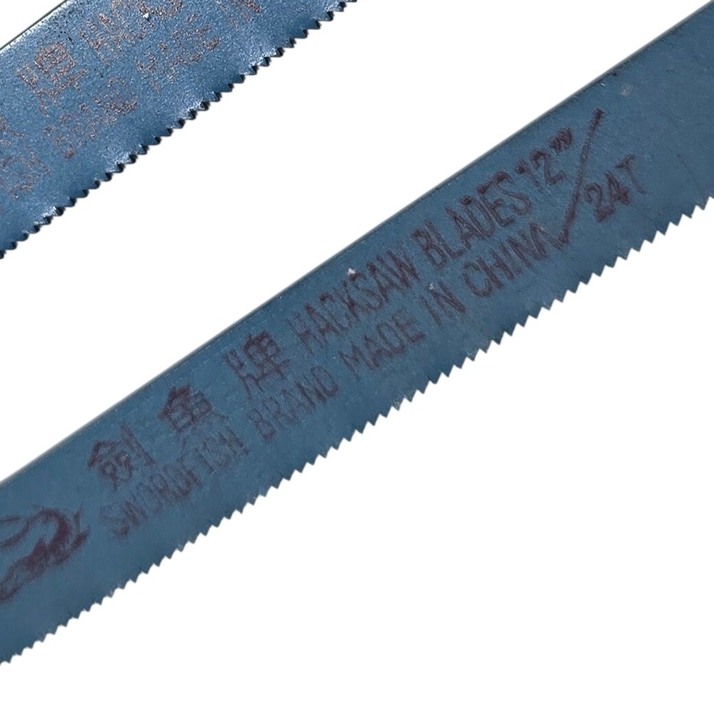 Starrett Redstripe 12 Inch 18 TPI High Speed Steel Hacksaw Blades Blue 2 Pack